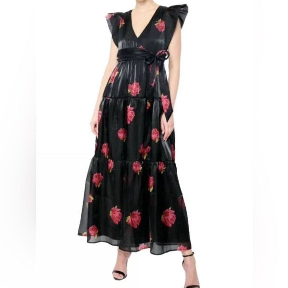 FLORA BEA NYC Porsha Floral Rose Garden Maxi Dress